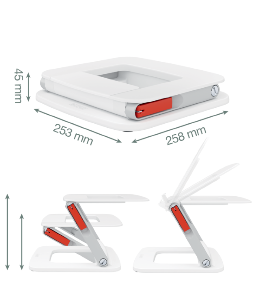 Soporte para portatil ajustable blanco ergo leitz 64240001