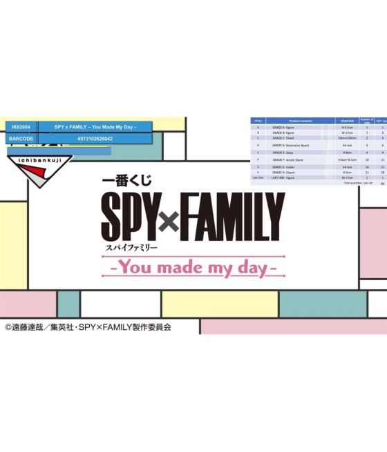 Ichiban kuji banpresto spy x family you made my day lote 80 articulos