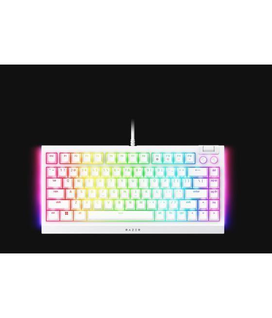 Teclado razer blackwidow v4 75% blanco (usa) (rz03-05001700-r3m1)