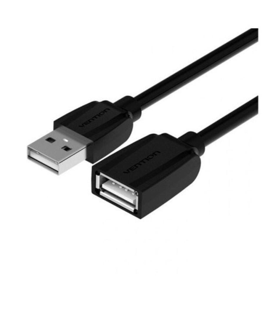 Cable alargador usb 2.0 vention vas-a44-b200/ usb macho - usb hembra/ 2m/ negro