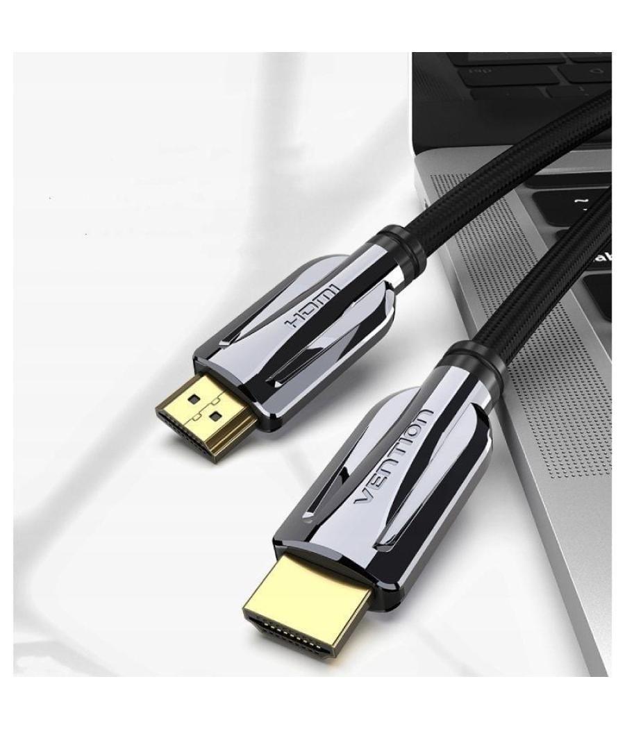 Cable hdmi 2.1 8k vention aalbf/ hdmi macho - hdmi macho/ 1m/ gris y negro