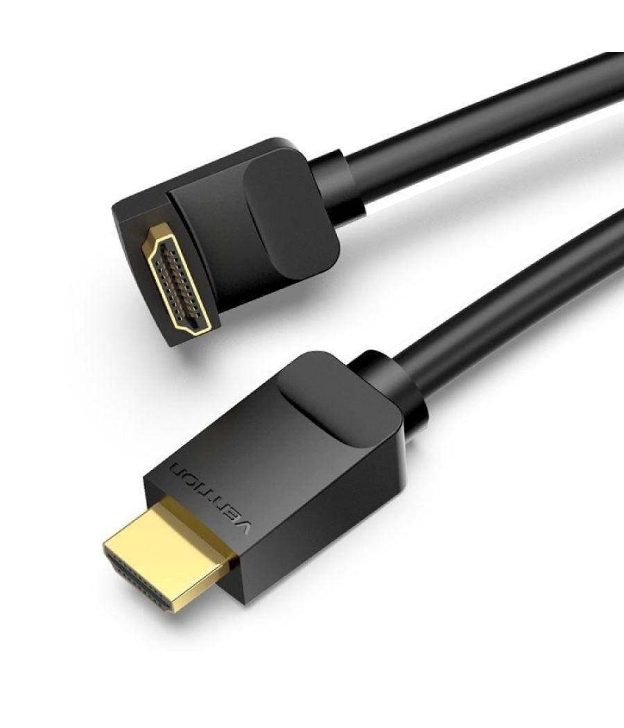 Cable hdmi 2.0 4k acodado vention aaqbi/ hdmi macho - hdmi macho/ 3m/ negro