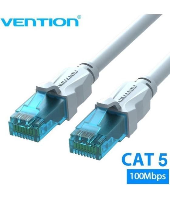 Cable de red rj45 utp vention vap-a10-s2000 cat.5e/ 20m/ azul y blanco
