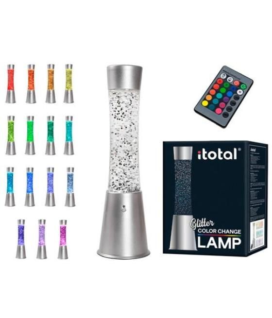 I-total lámpara de purpurina con mando a distancia cambia color