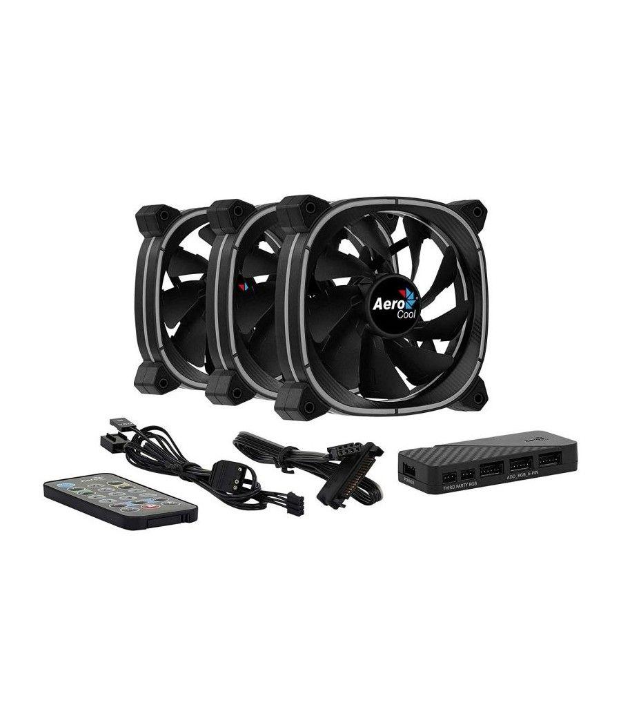 Pack 3 Ventiladores Aerocool Astro 12 Pro/ 12cm + H66F HUB + Mando a Distancia - Imagen 5