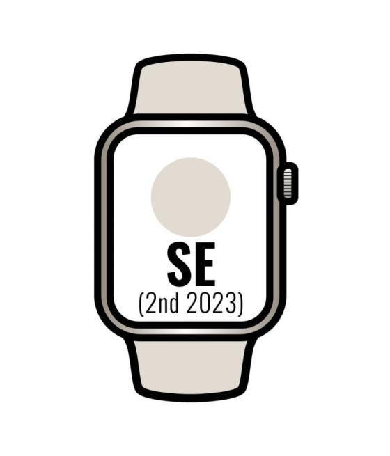 Apple watch se 2 gen 2023/ gps/ cellular/ 40mm/ caja de aluminio blanco estrella/ correa deportiva blanco estrella s/m