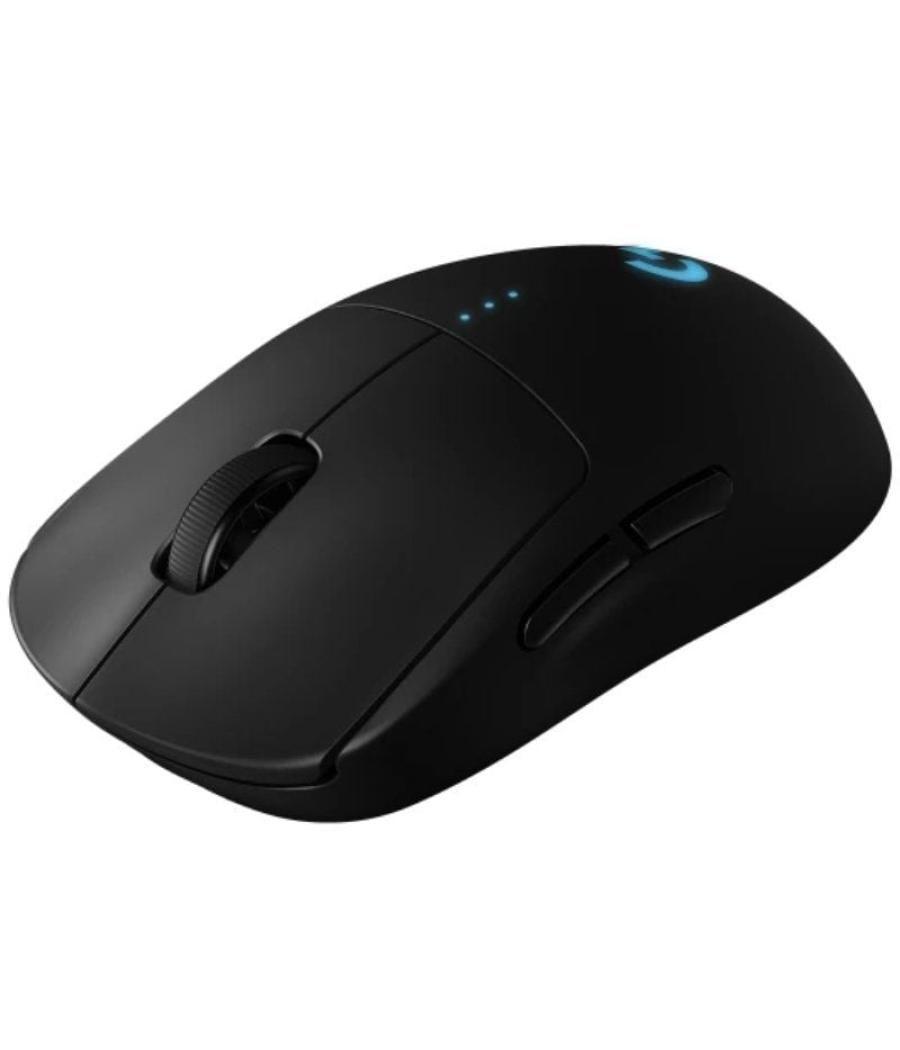 Ratón gaming inalámbrico logitech g pro/ batería recargable/ hasta 25600 dpi/ negro