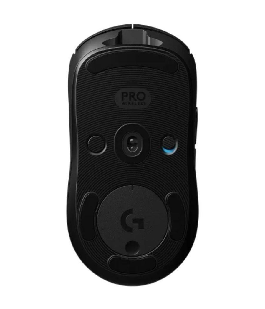 Ratón gaming inalámbrico logitech g pro/ batería recargable/ hasta 25600 dpi/ negro