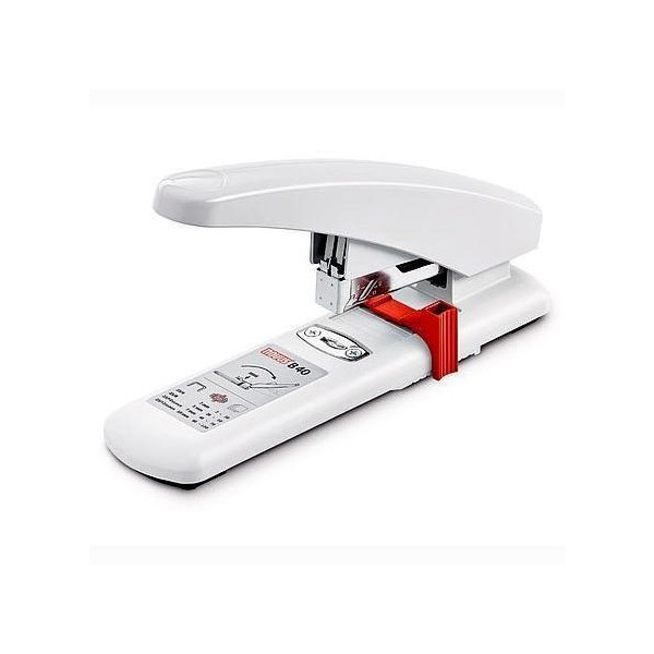 Novus grapadora de gruesos b40 ergonómica gran capacidad de grapado 100 hojas gris claro