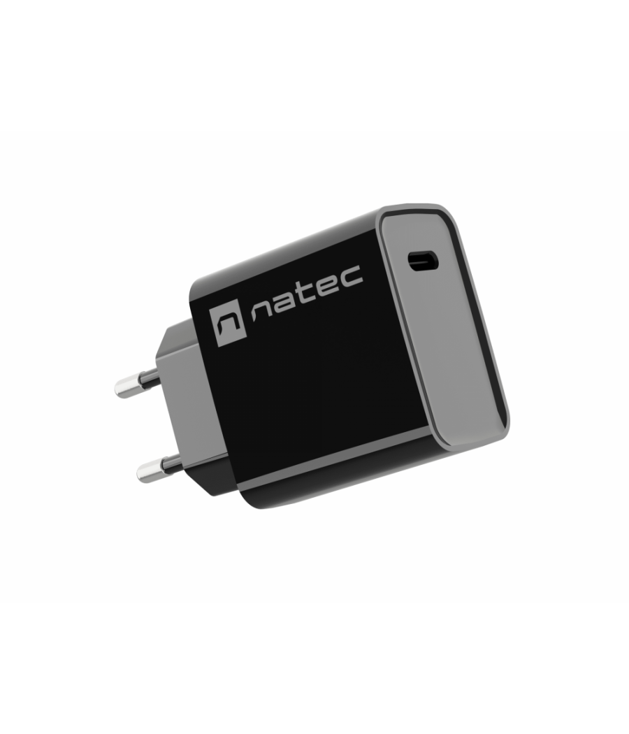 Cargador natec ribera 20w 1xusb-c pd3.0 qc3.0 negro