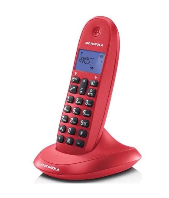 Telefono motorola c1001lb+ wireless inalambrico rojo