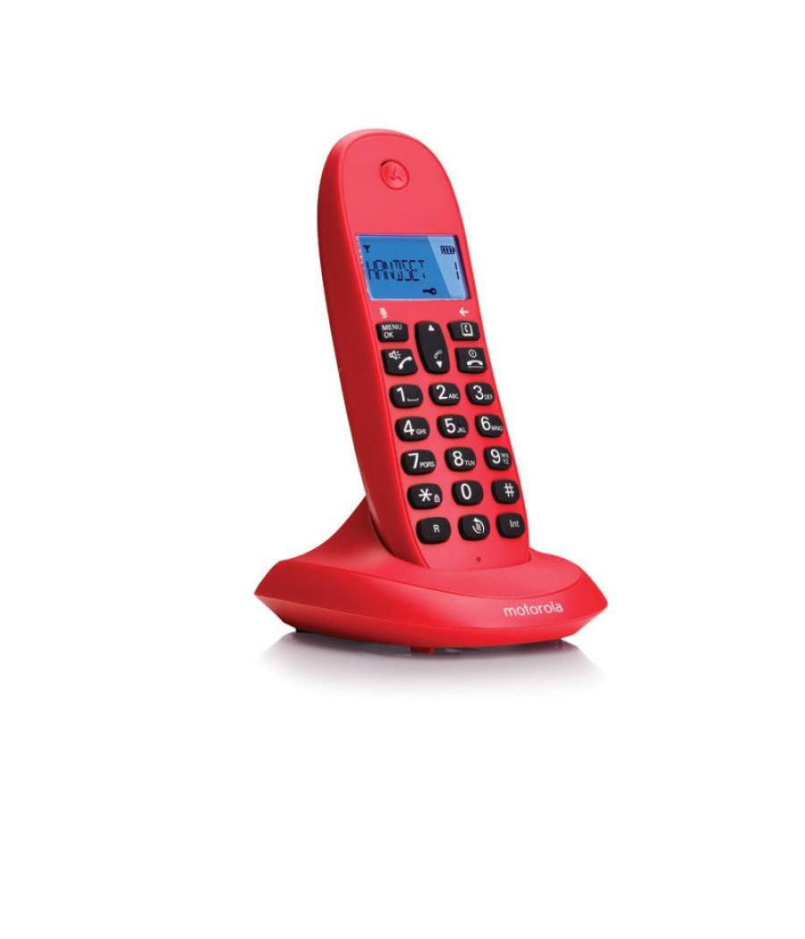 Telefono motorola c1001lb+ wireless inalambrico rojo