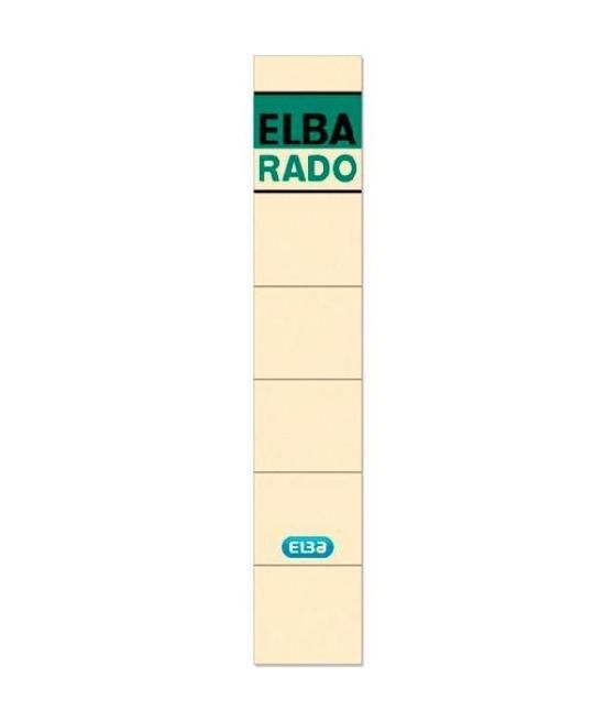 Elba etiquetas adhesivas para a.palanca 190x34mm lomo estrecho 5cm pack de 10 hueso