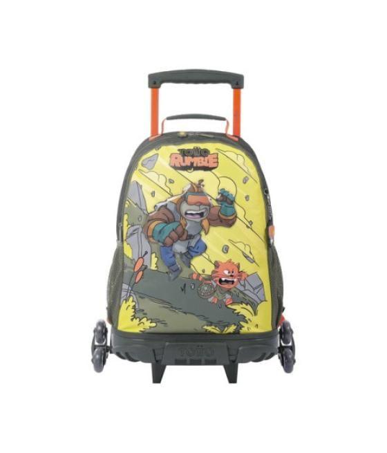 Mochila escolar con ruedas grande de cartoons totto mj03bwm003-2310-4djl