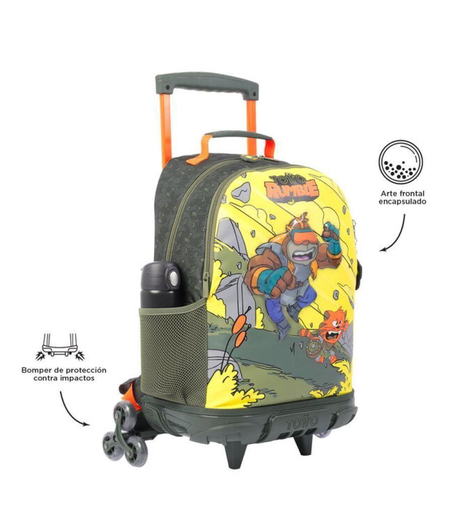 Mochila escolar con ruedas grande de cartoons totto mj03bwm003-2310-4djl