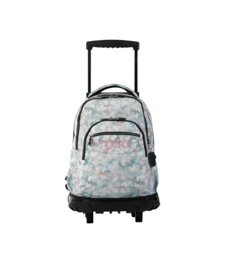 Mochila escolar con ruedas corazones pastel totto ma03eco006-2311p-4hx