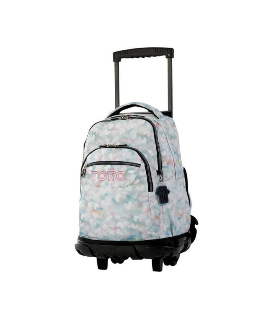 Mochila escolar con ruedas corazones pastel totto ma03eco006-2311p-4hx