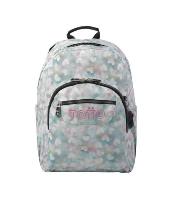 Mochila escolar corazones pastel totto ma04eco001-23110-4hx