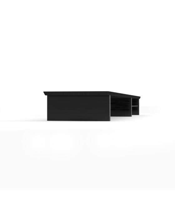 Phoenix harmony estante elevador de monitor en madera para escritorio negro con bandeja forrada en fieltro