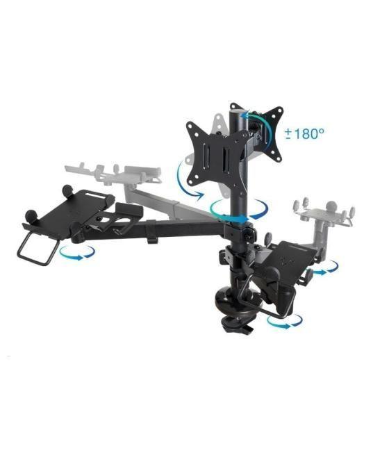 Soporte para 2 monitores, tpv, impresora, términal y lector tooq tqpm0002/ hasta 9kg