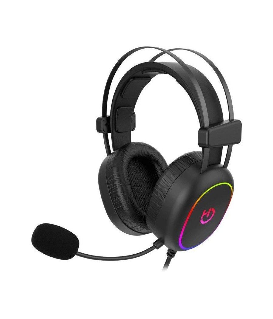 Auriculares Gaming con Micrófono Hiditec Erys ARGB/ Jack 3.5/ USB/ Negros - Imagen 1