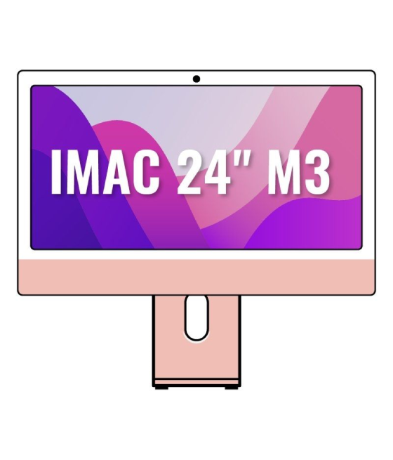 Apple imac 24' retina 4,5k / m3 8-core cpu/ 8gb/ 256gb ssd/ 10-core gpu/ rosa