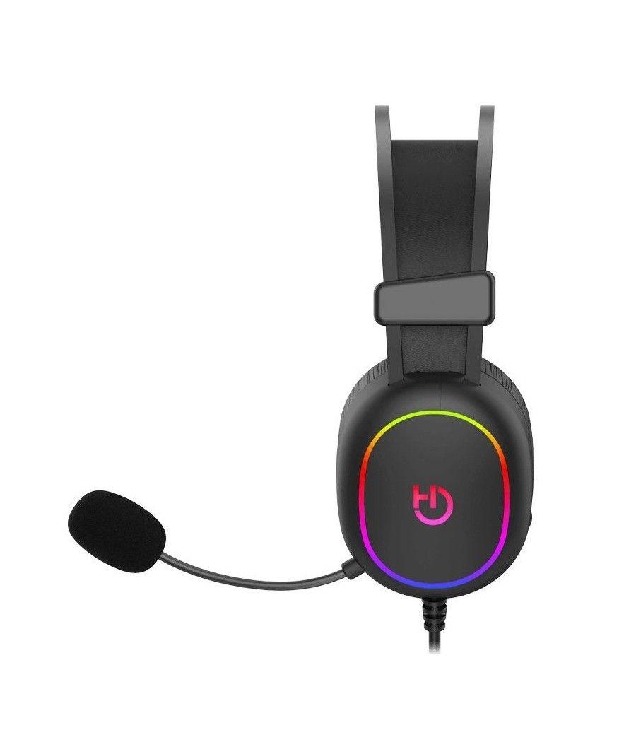 Auriculares Gaming con Micrófono Hiditec Erys ARGB/ Jack 3.5/ USB/ Negros - Imagen 3