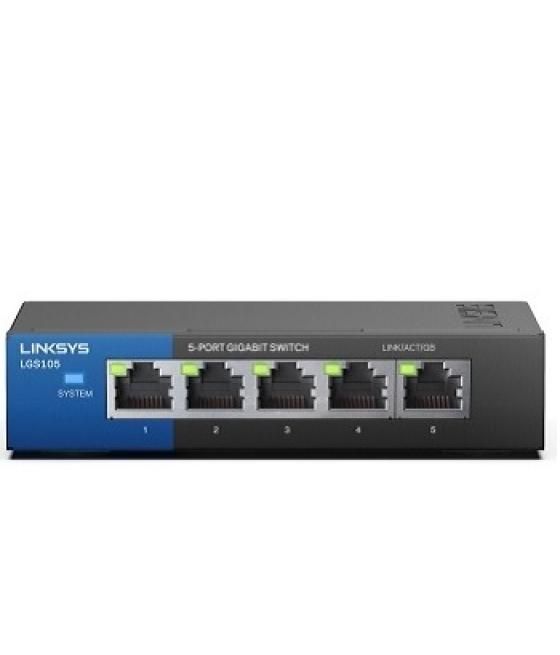 Switch gigabit linksys lgs105-eu no gestionable de 5 puertos