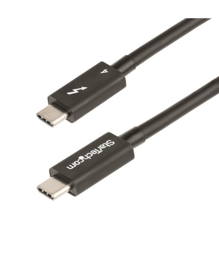 StarTech.com Cable de 1m Thunderbolt 4 - 40Gbps - PD 100W - Vídeo 4K/8K - Cable Thunderbolt 4 con Certificación Intel - Compatib