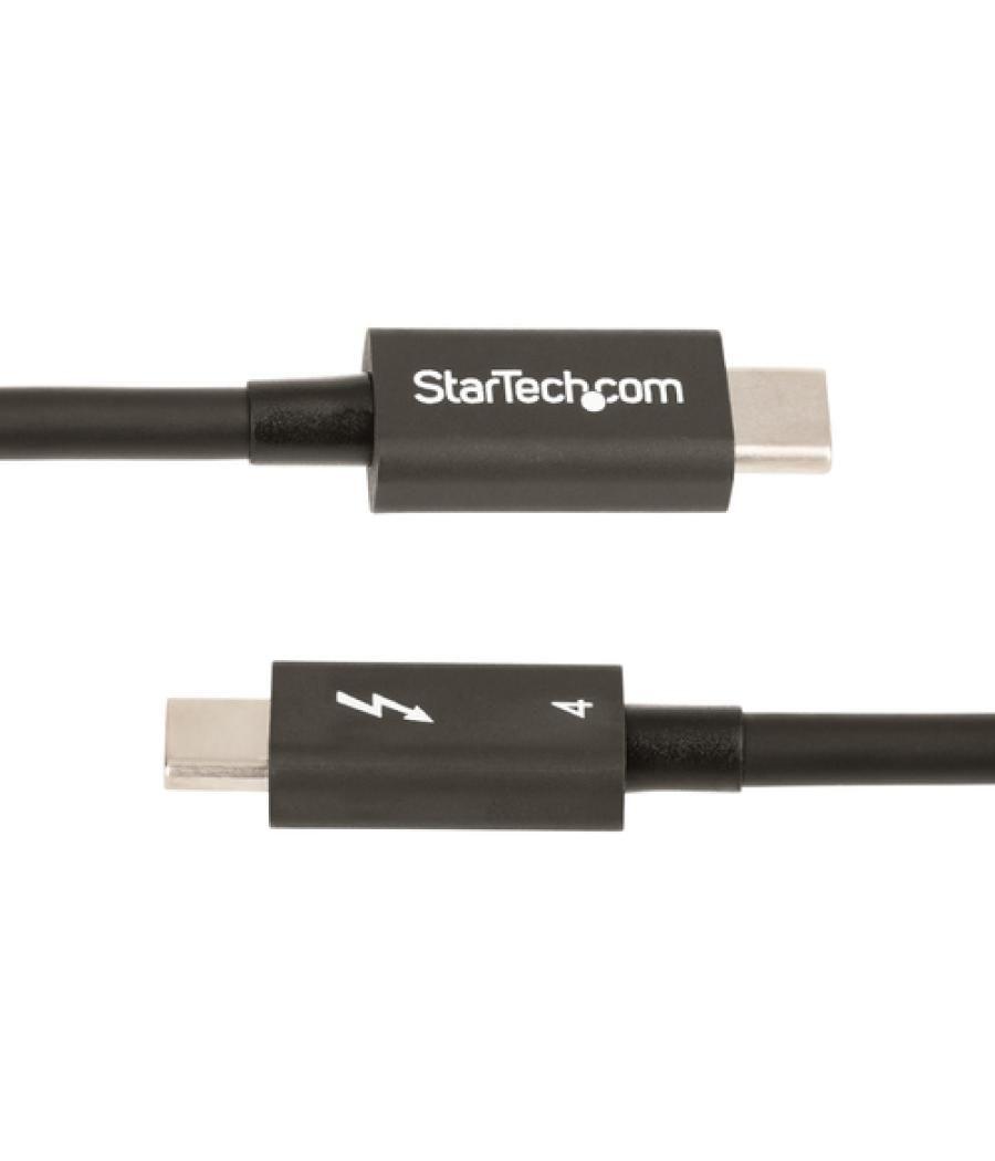 StarTech.com Cable de 1m Thunderbolt 4 - 40Gbps - PD 100W - Vídeo 4K/8K - Cable Thunderbolt 4 con Certificación Intel - Compatib
