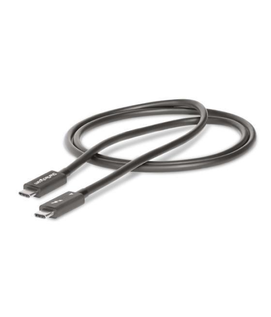 StarTech.com Cable de 1m Thunderbolt 4 - 40Gbps - PD 100W - Vídeo 4K/8K - Cable Thunderbolt 4 con Certificación Intel - Compatib