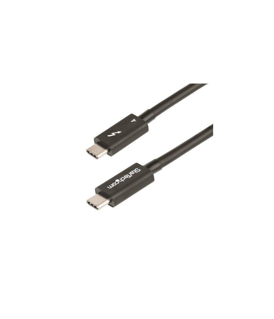 StarTech.com Cable de 0,5m Thunderbolt 4 - 40Gbps - PD 100W - Vídeo 4K/8K - Cable Thunderbolt 4 con Certificación Intel - Compat