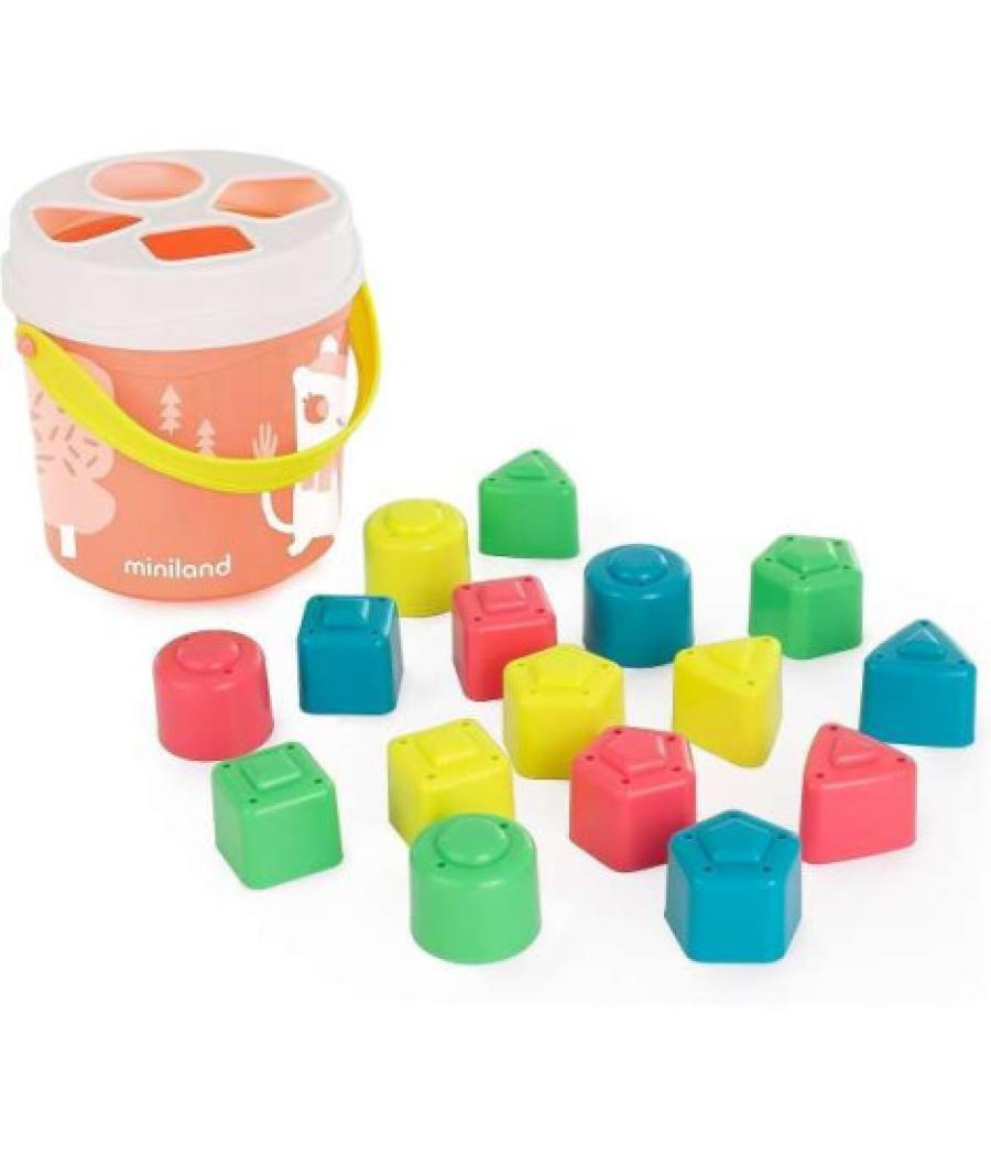 Cubo & formas encajable color salmon miniland 5005097342