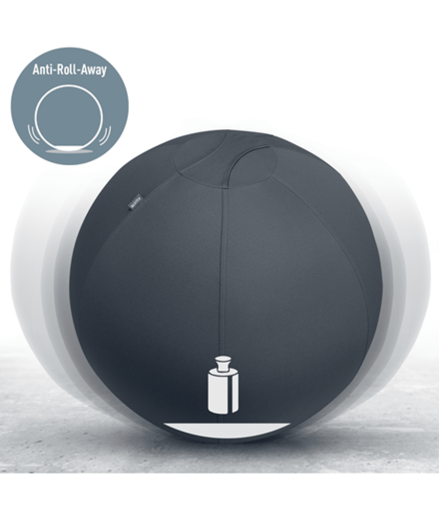 Leitz active sitzball 55cm gris interior esférico