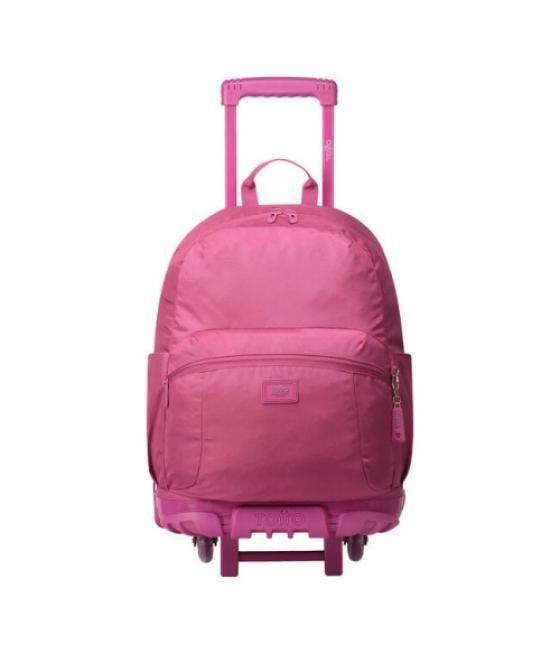 Mochila escolar con ruedas color rosa - trik totto ma03tki003-23100-m89