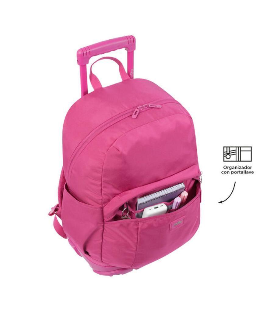 Mochila escolar con ruedas color rosa - trik totto ma03tki003-23100-m89