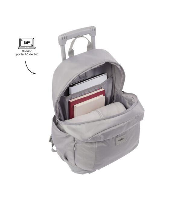 Mochila escolar con ruedas color gris - trik totto ma03tki003-23100-g78