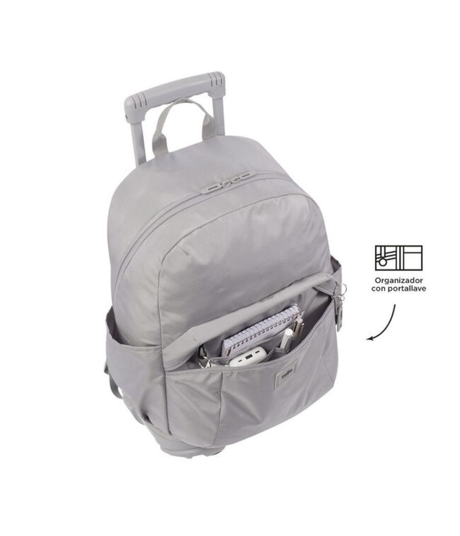 Mochila escolar con ruedas color gris - trik totto ma03tki003-23100-g78