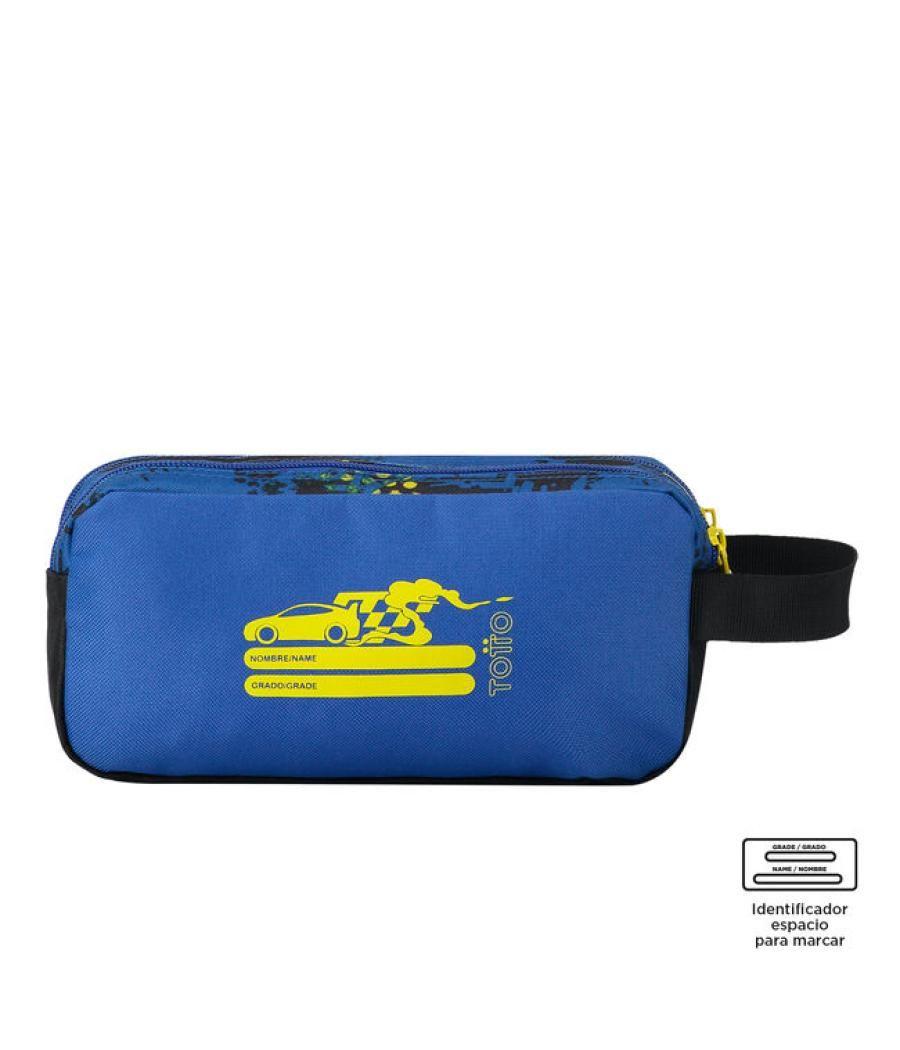 Estuche escolar de carreras de coches totto aj52vlc001-2310-6j7u