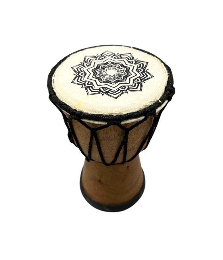 Tambor Djembe hecho a mano con tapa ancha - 15 cm