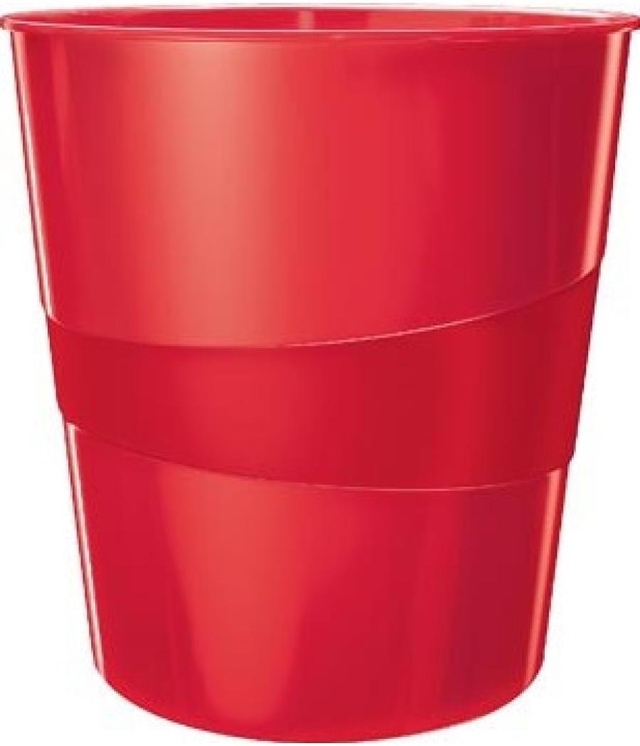 Papelera leitz wow capacidad 15 litros rojo leitz 52781026