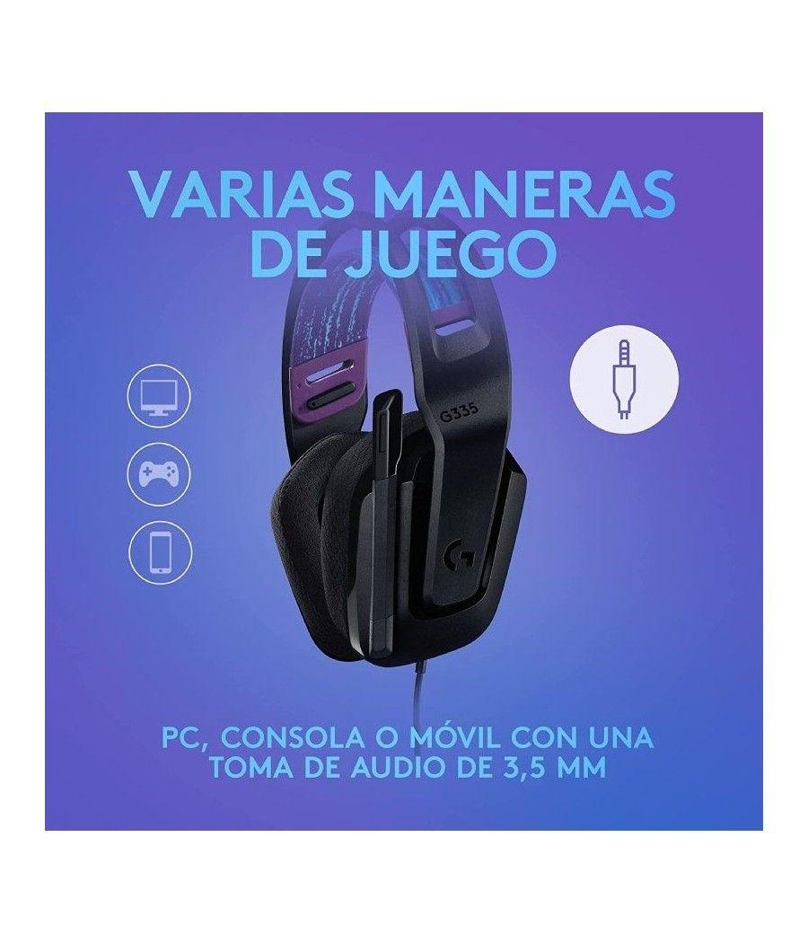 Auriculares Gaming con Micrófono Logitech G335/ Jack 3.5/ Negros - Imagen 2
