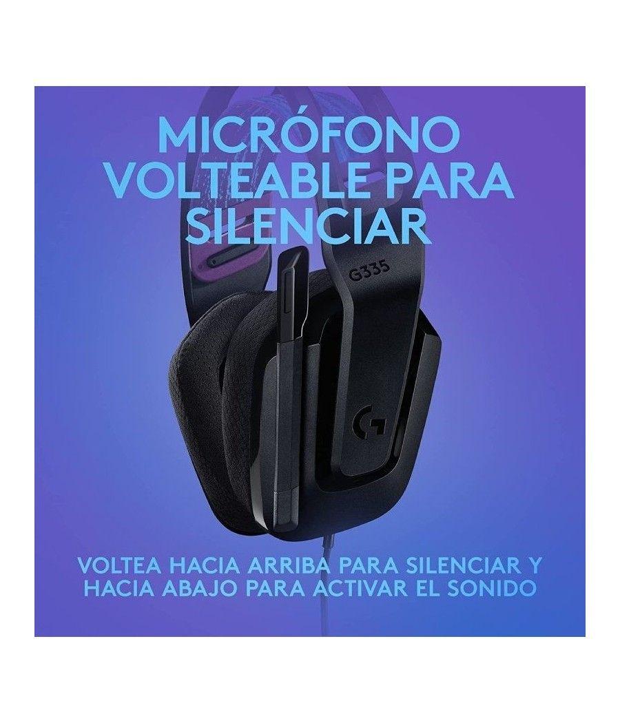 Auriculares Gaming con Micrófono Logitech G335/ Jack 3.5/ Negros - Imagen 3