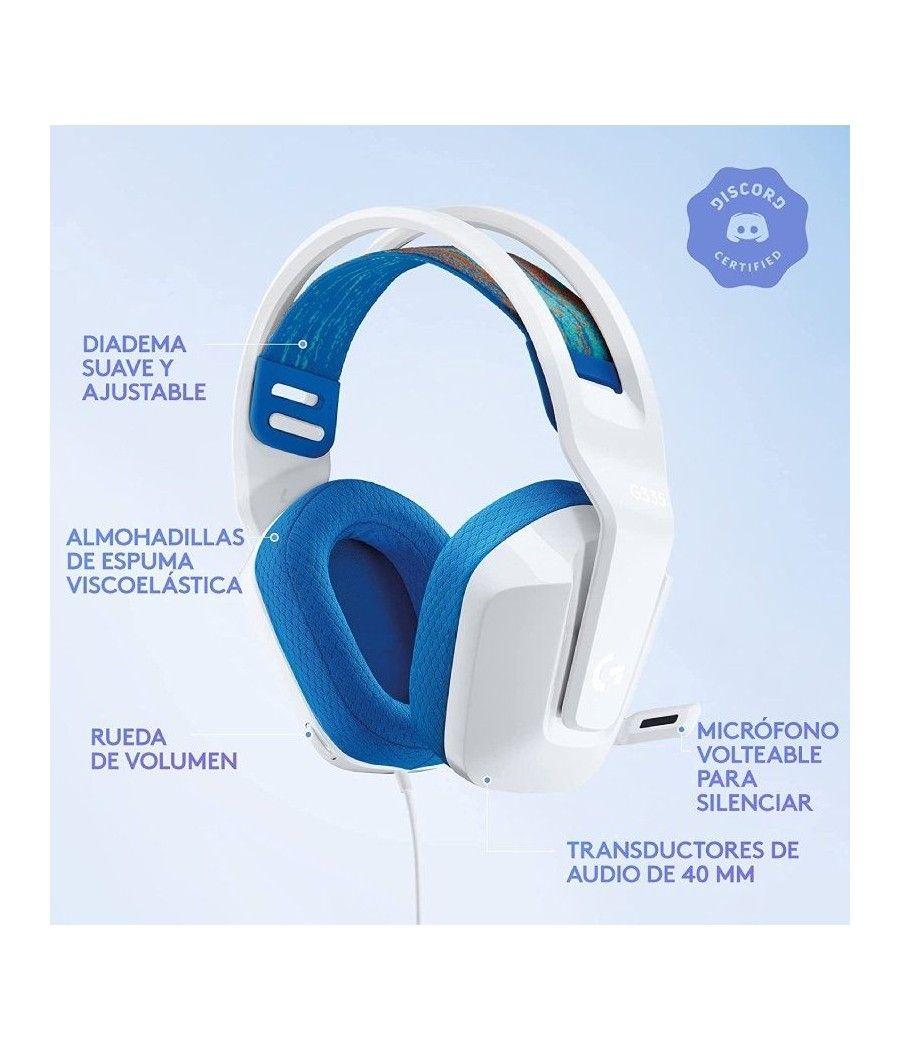 Auriculares Gaming con Micrófono Logitech G335/ Jack 3.5/ Blancos - Imagen 4