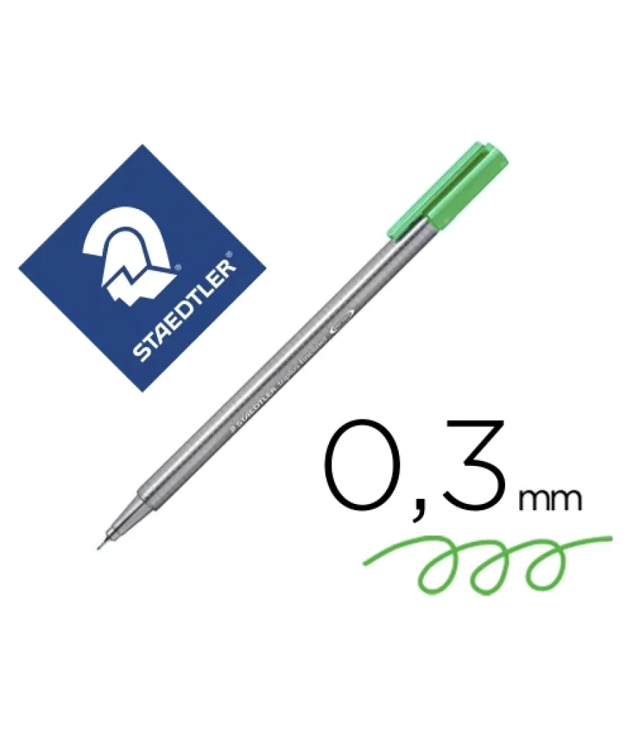 Rotulador triplus fineliner 334 eco edition verde staedtler 334 r-5