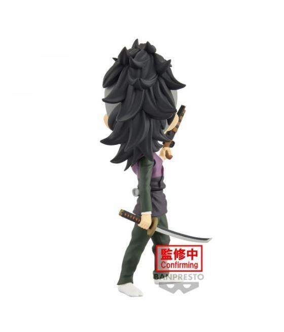 Figura banpresto q posket demon slayer kimetsu no yaiba genya shinazugawa 14cm