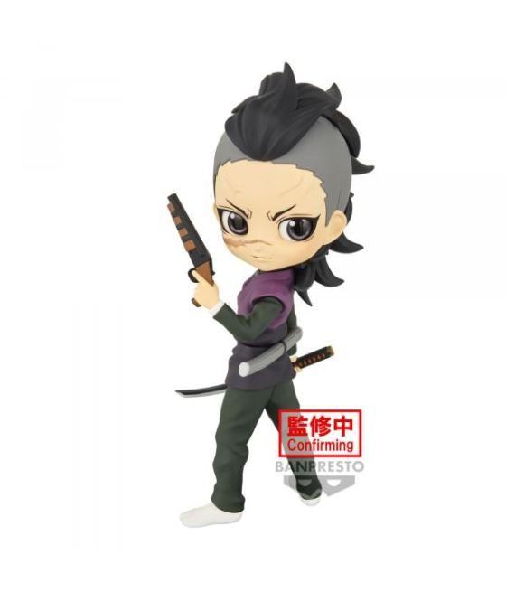 Figura banpresto q posket demon slayer kimetsu no yaiba genya shinazugawa 14cm