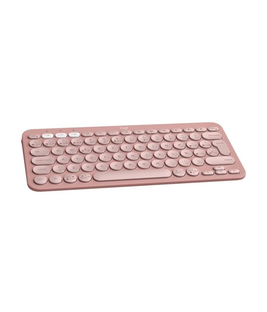 Teclado logitech pebble keys 2 k380s inalambrico rosa