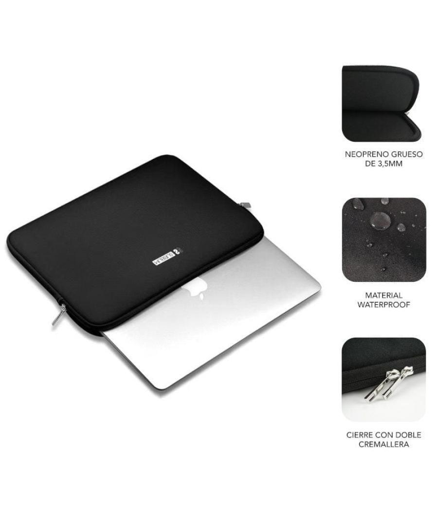 Funda subblim business laptop sleeve neoprene para portátiles 13.3'-14'/ negra