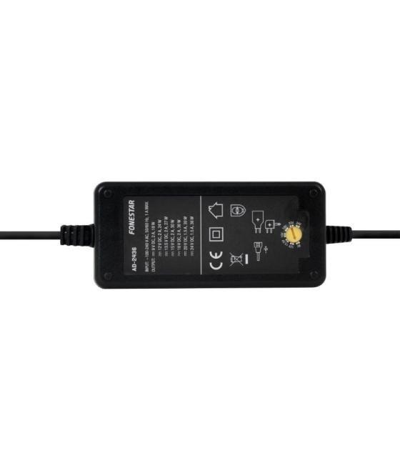 Cargador de portátil fonestar ad-2436/ 36w/ manual/ 7 conectores/ voltaje 100-240v